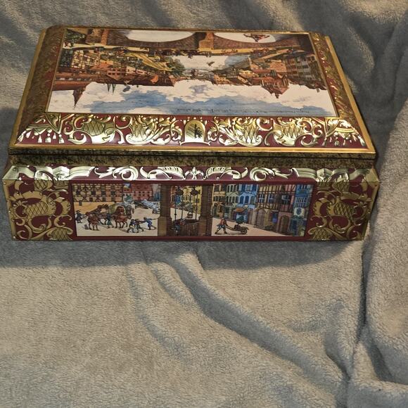 1984 E Otto Schmidt Lebkuchen Large Biscuit Cookie Tin Box West Germany - Picture 5 of 16